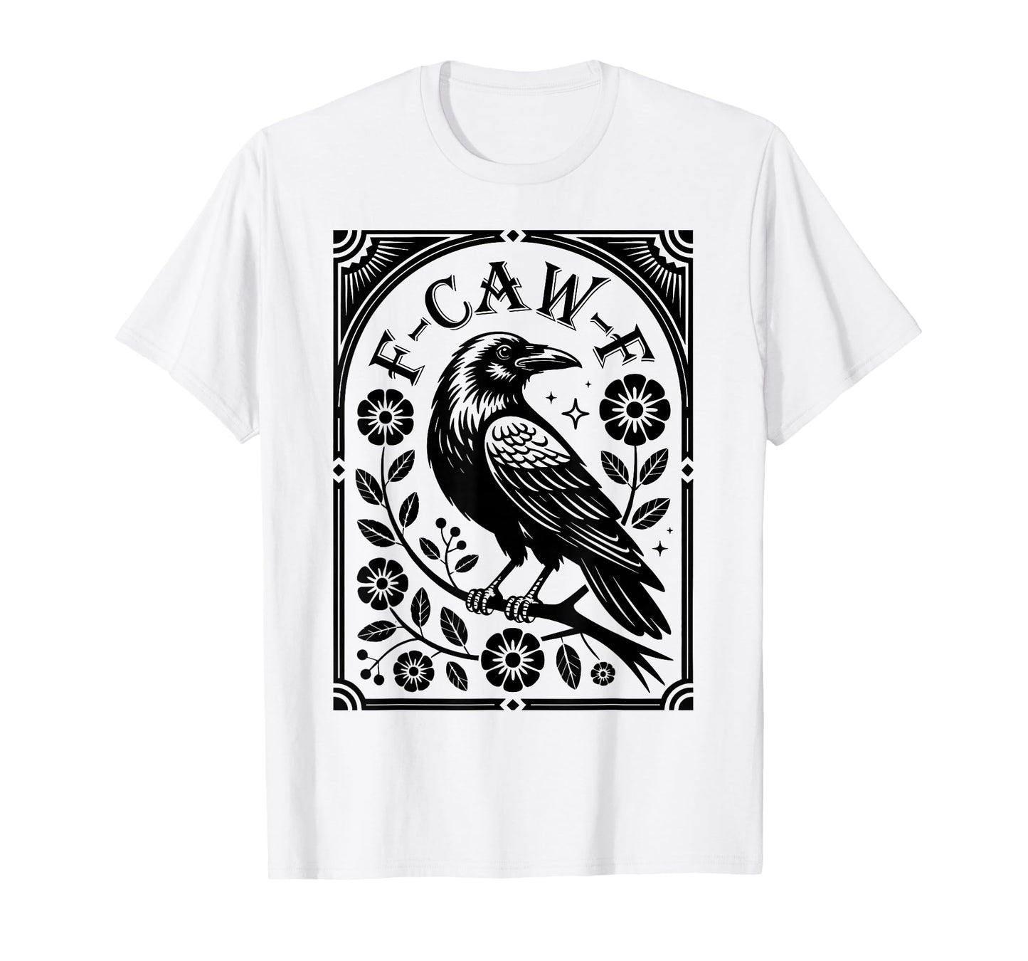 Black Crow, F-Caw-F Funny Black Bird T-Shirt