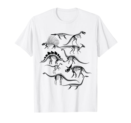 Dinosaur Skeleton Fossil Funny Bones of Dinosaurs T-Shirt