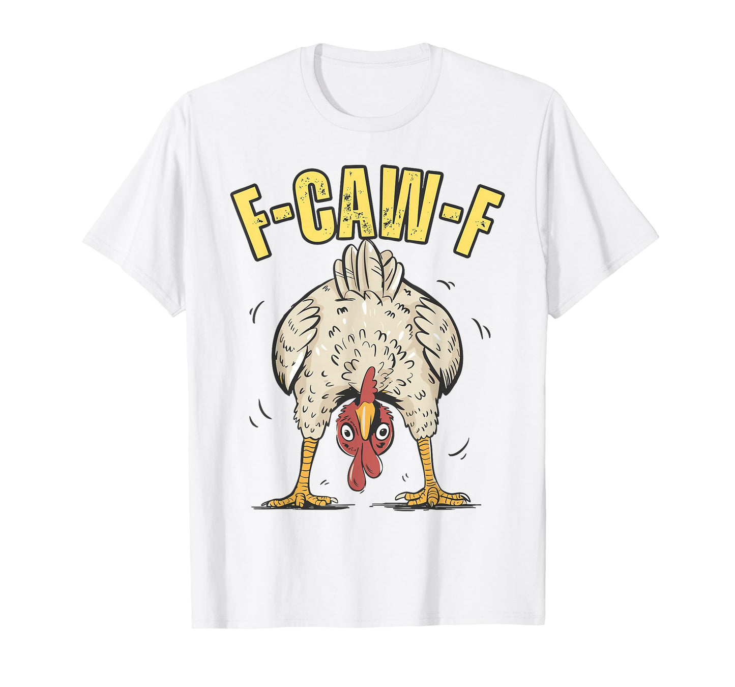 F-Caw-F Black Crow Pun Funny Bird Cawing Grunge Halloween T-Shirt
