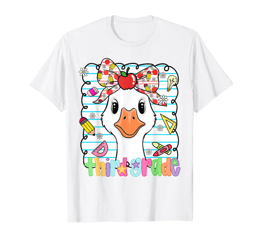 3rd Grade Goose Third Grade First Day Back to School Teacher T-Shirt