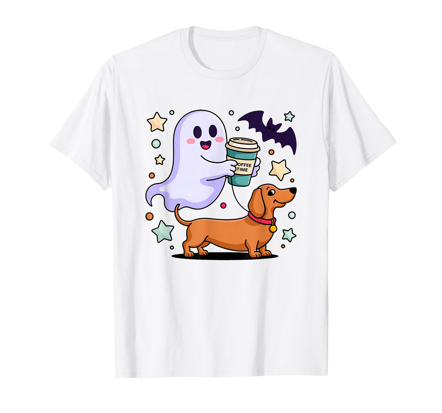 Funny Dachshund Ghost Halloween Spooky Season Weenie Dog T-Shirt
