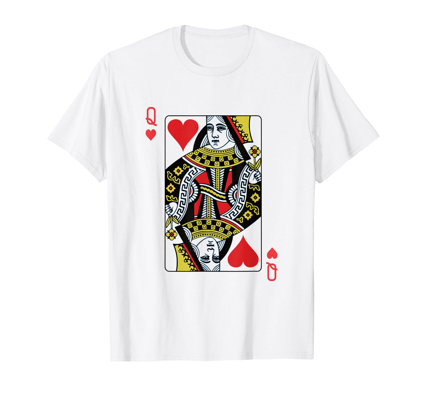 Queen of Hearts Playing Card Poker T-Shirt