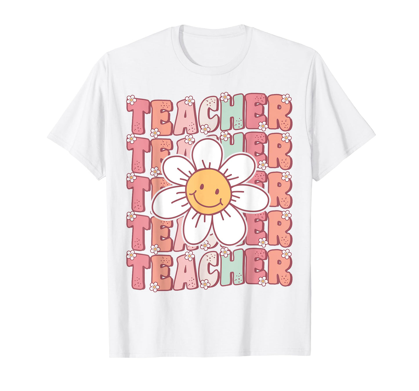 Groovy Teacher Cute 70s Daisy Flower Retro Back to School T-Shirt