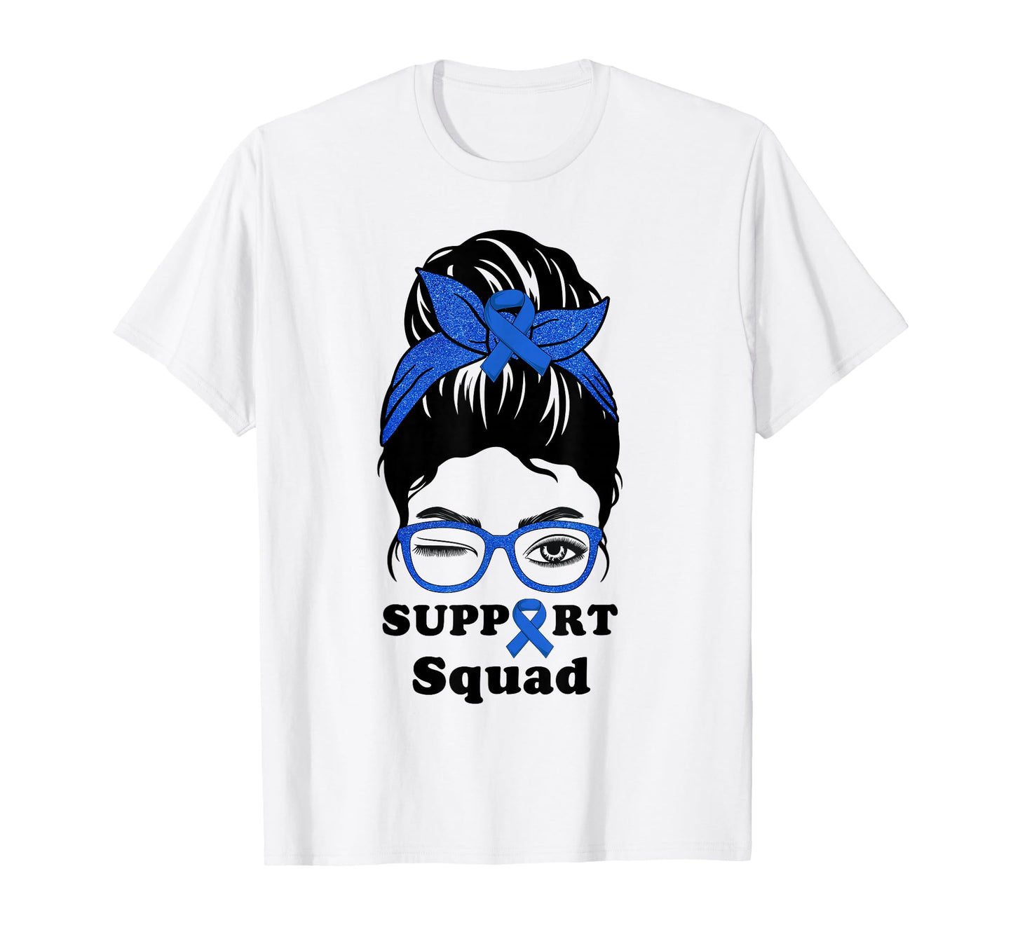 Support Squad Colorectal Colon Cancer Awareness Matching Fun T-Shirt