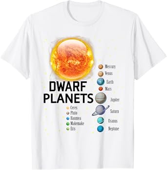 Solar System Planets Outer Space Astronaut Boys Girls Kids T-Shirt