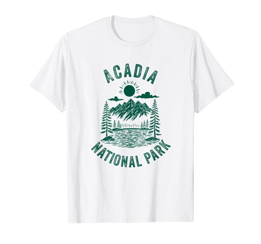 Acadia National Park Souvenir Maine Retro for Men Women Kid T-Shirt