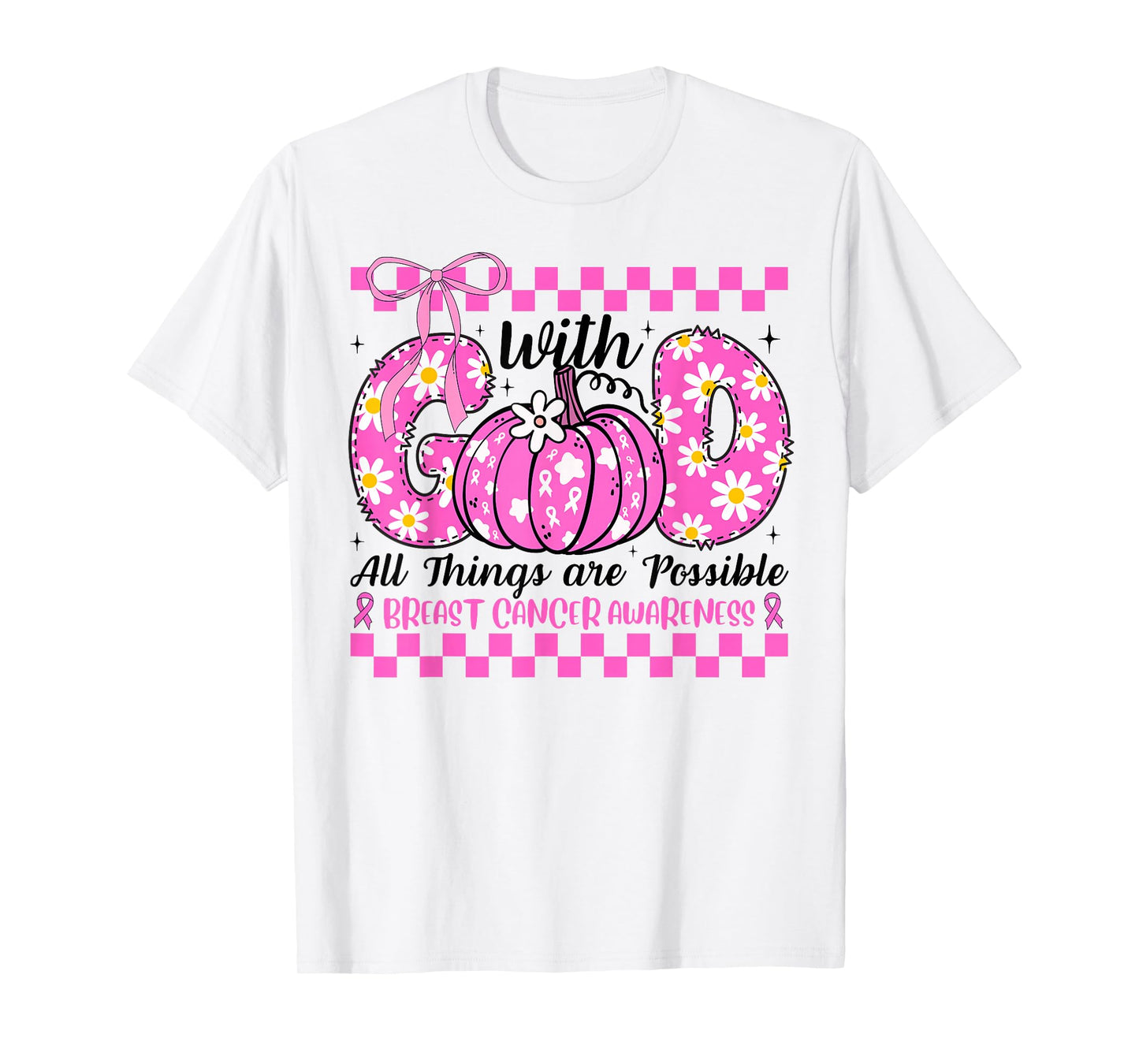 Breast Cancer Awareness Month Pumpkin Positive Support T-Shirt