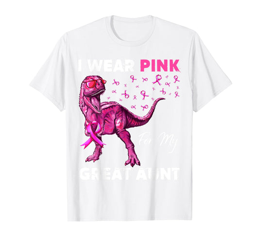 I Wear Pink For My Great Aunt Breast Cancer Awareness T-Shirt