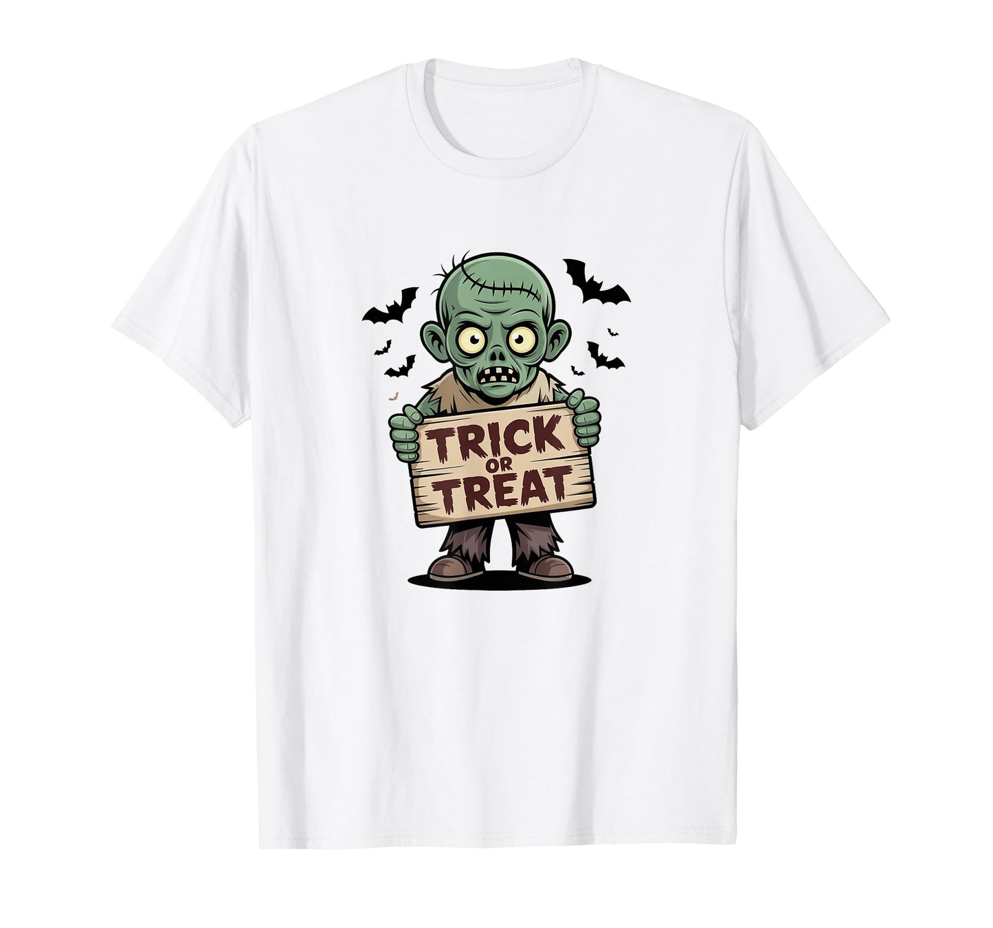 Spooky Trick or Treat Zombie Gift for Men Women T-Shirt