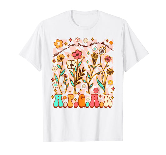 Appearance Pulse Midwife L&D Nurse Mother Baby Nurse APGAR T-Shirt