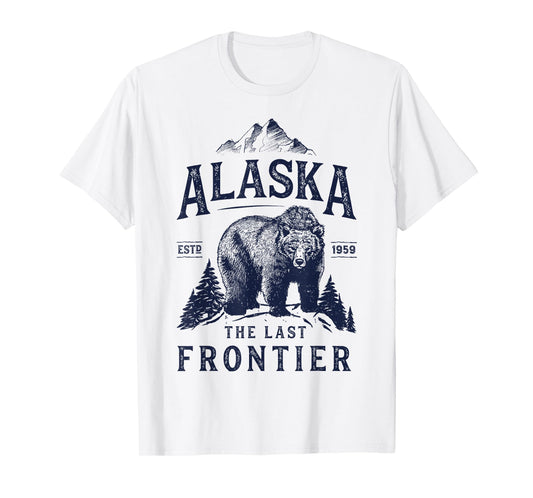 Alaska T Shirt The Last Frontier Bear Home Men Women Gifts T-Shirt