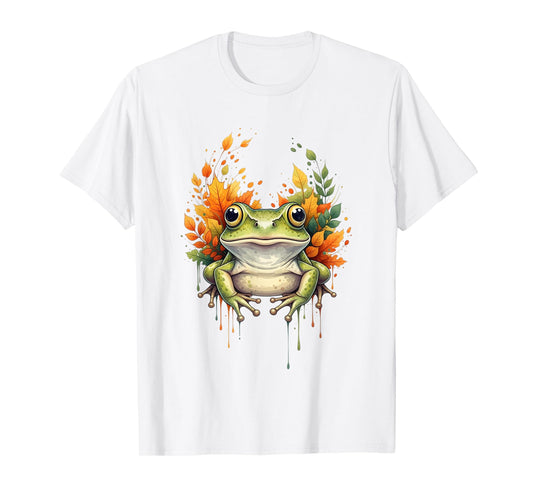 Autumn Frog Art Nature Lovers Fall Season Women Men T-Shirt