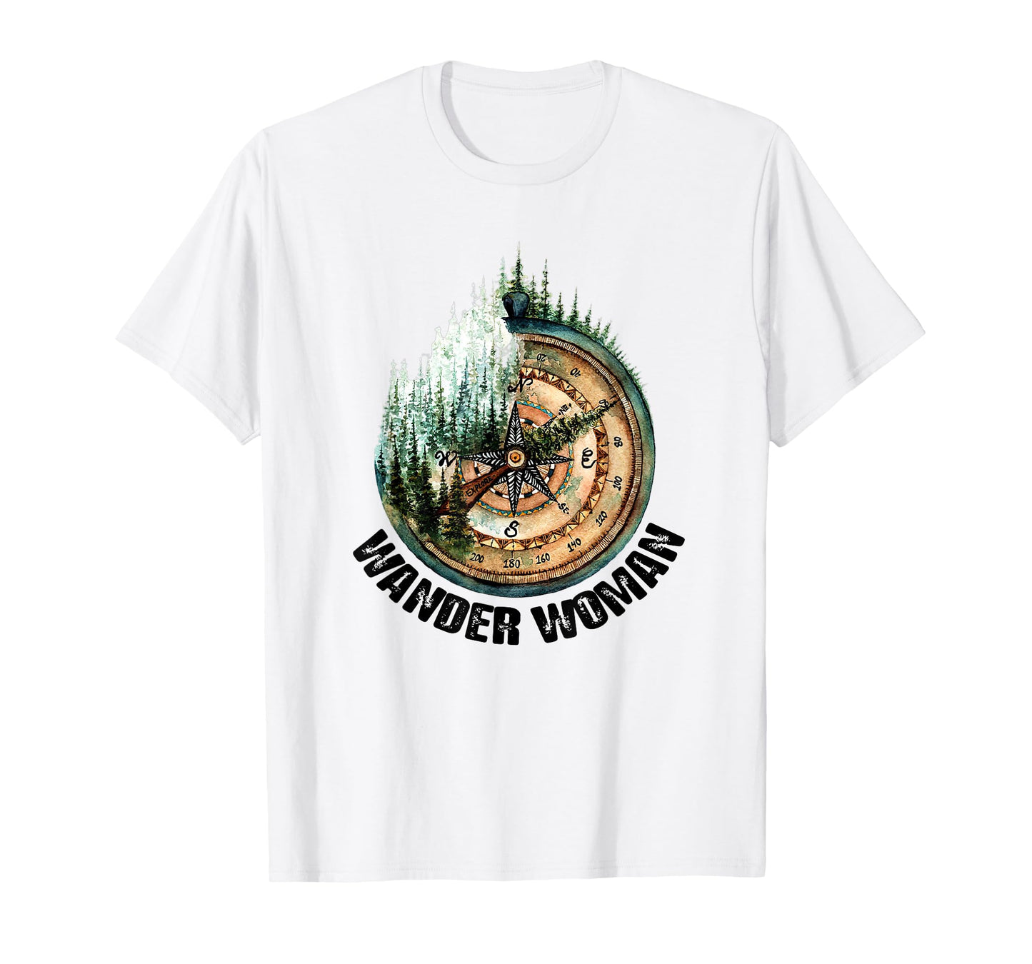 Wander Woman Exploring Go Outside Camping Hiking Lover T-Shirt