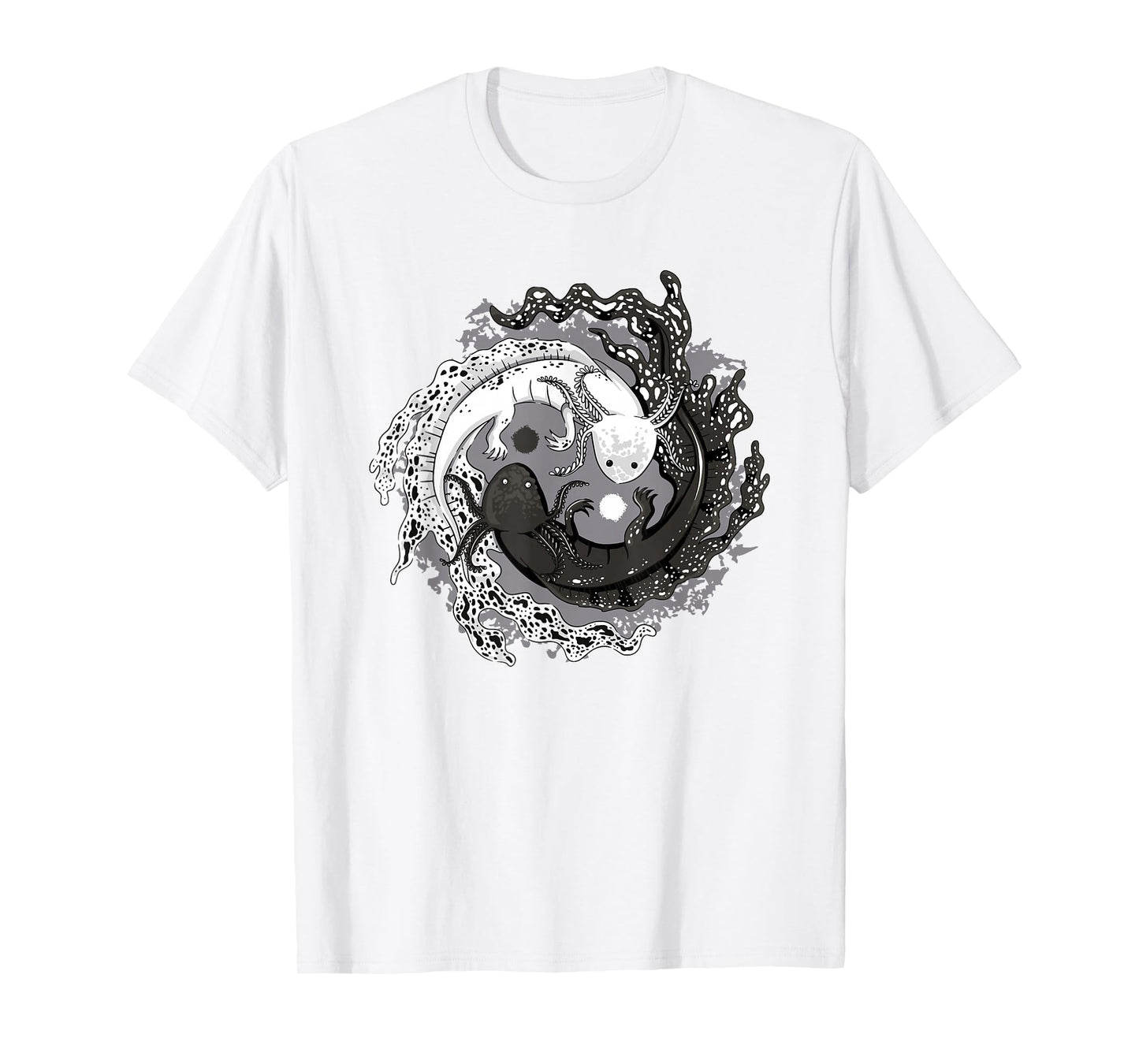 Azolotl Yin Yang Balance Axolotl T-Shirt