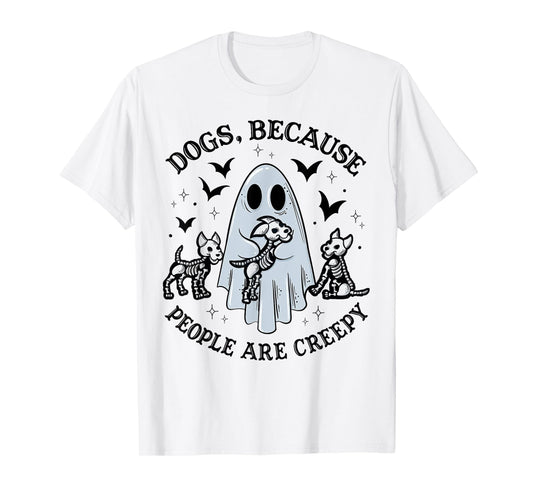 Dogs Because People Are Creepy Halloween Dog Grooming T-Shirt