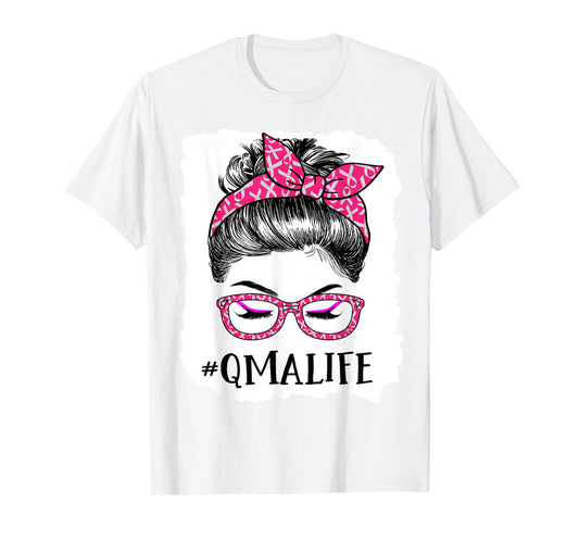 QMA Qualified Medication Aide In October We Wear Pink T-Shirt