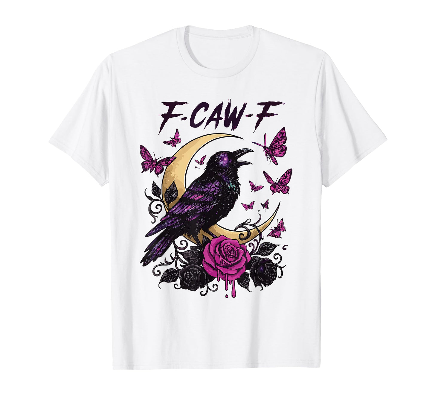 F-Caw-F Halloween Crow Funny Dark Raven Theme T-Shirt