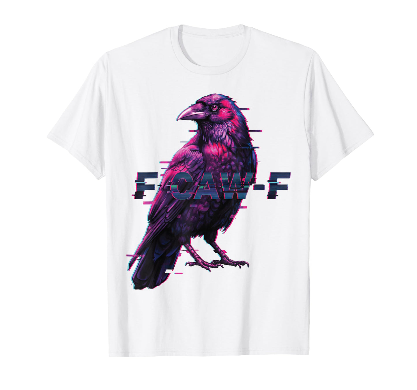 F-Caw-F Black Crow Funny Black Bird Moon Gothic Adult Humor T-Shirt