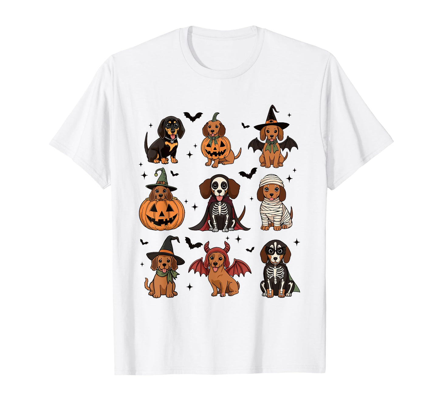 Funny Dachshund Halloween Wiener Dog Mom Dog Lover Spooky T-Shirt