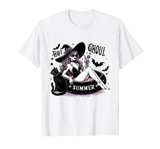 Hot Ghoul Summer Halloween Witch Party Costume T-Shirt