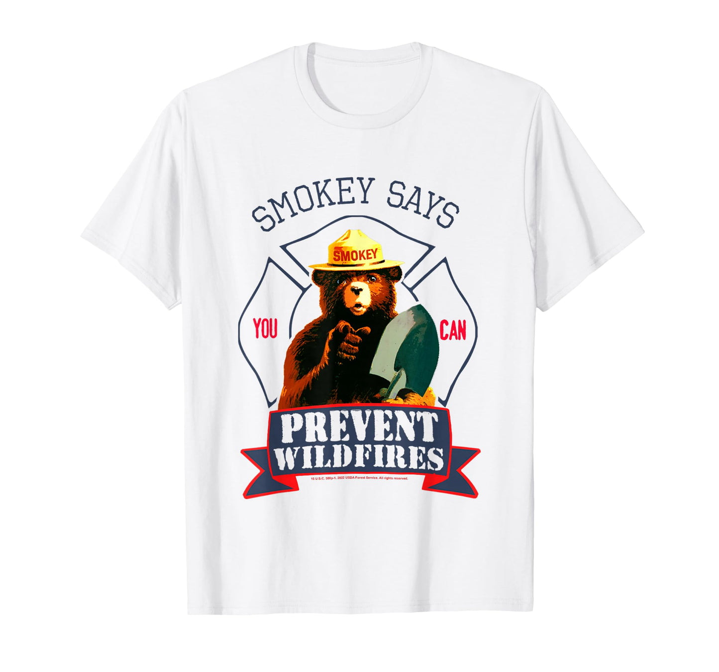 Smokey Bear You Can Prevent Forest Fires Vintage Badge T-Shirt