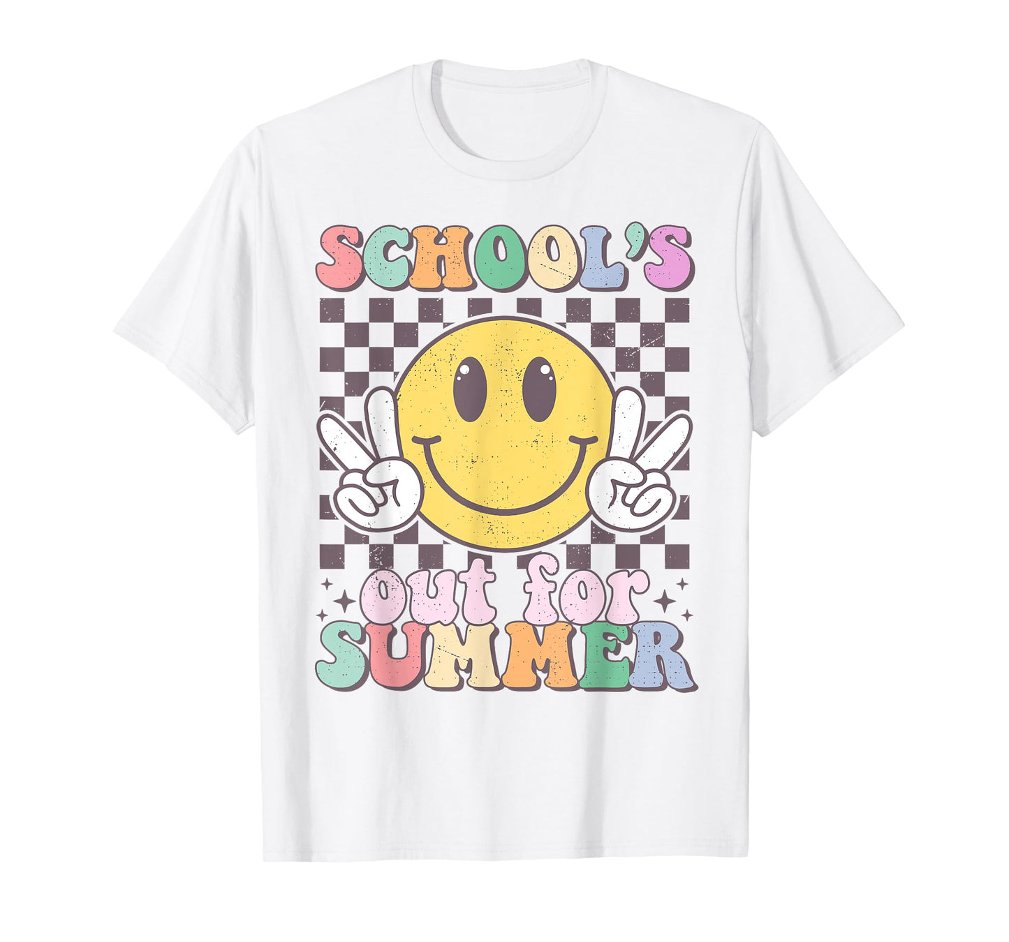 Schools Out For Summer Smile Last Day Of School Teacher Kids T-Shirt