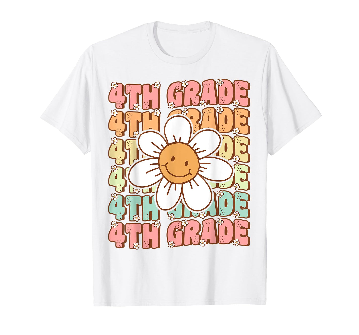 Groovy 4th Grade Back To School First Day of Fourth Grade T-Shirt