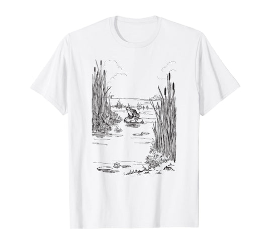 Cute Cottagecore Frog - Vintage Aesthetics T-Shirt