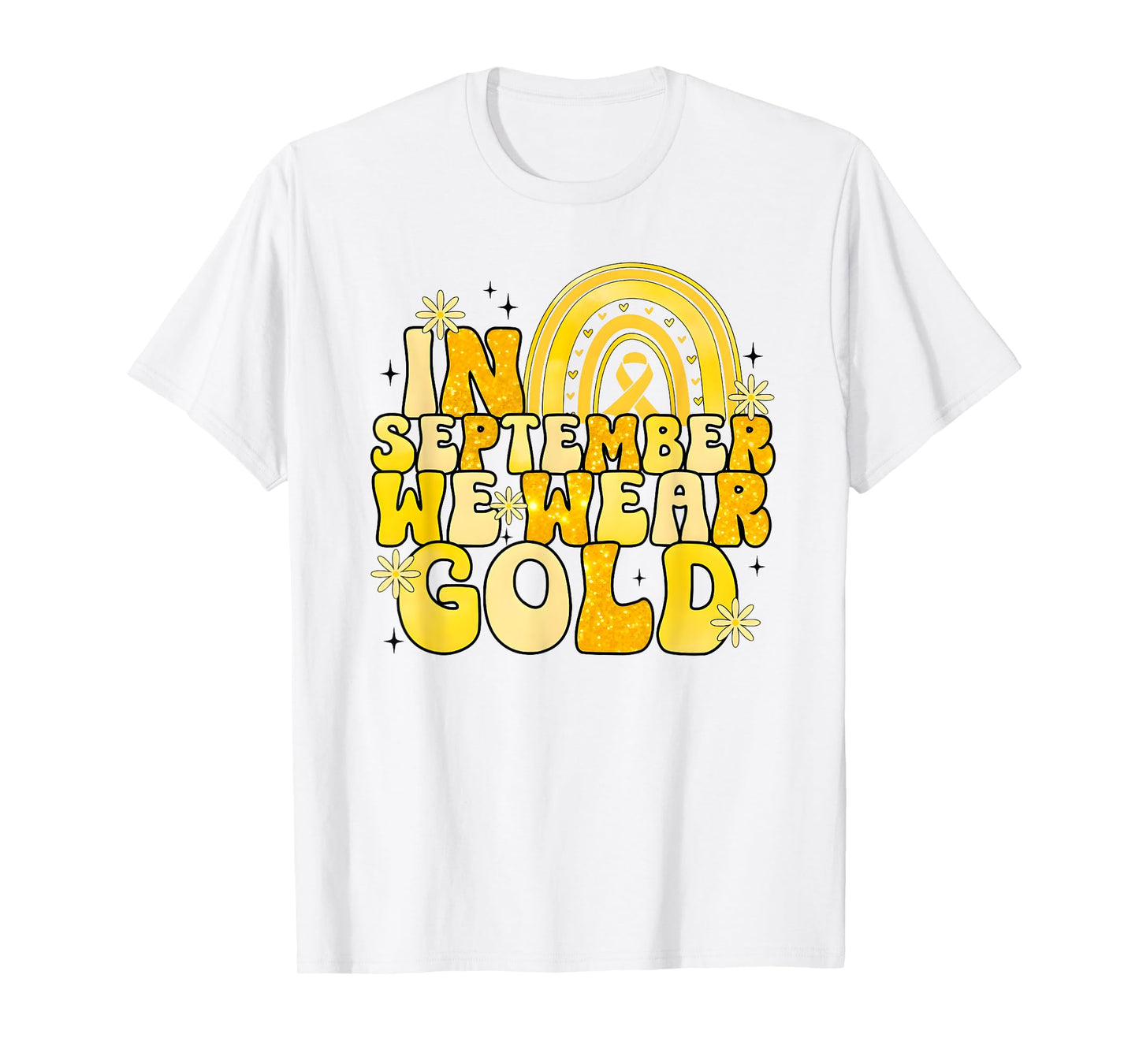 In September We Wear Gold Childhood Cancer Awareness Kids T-Shirt