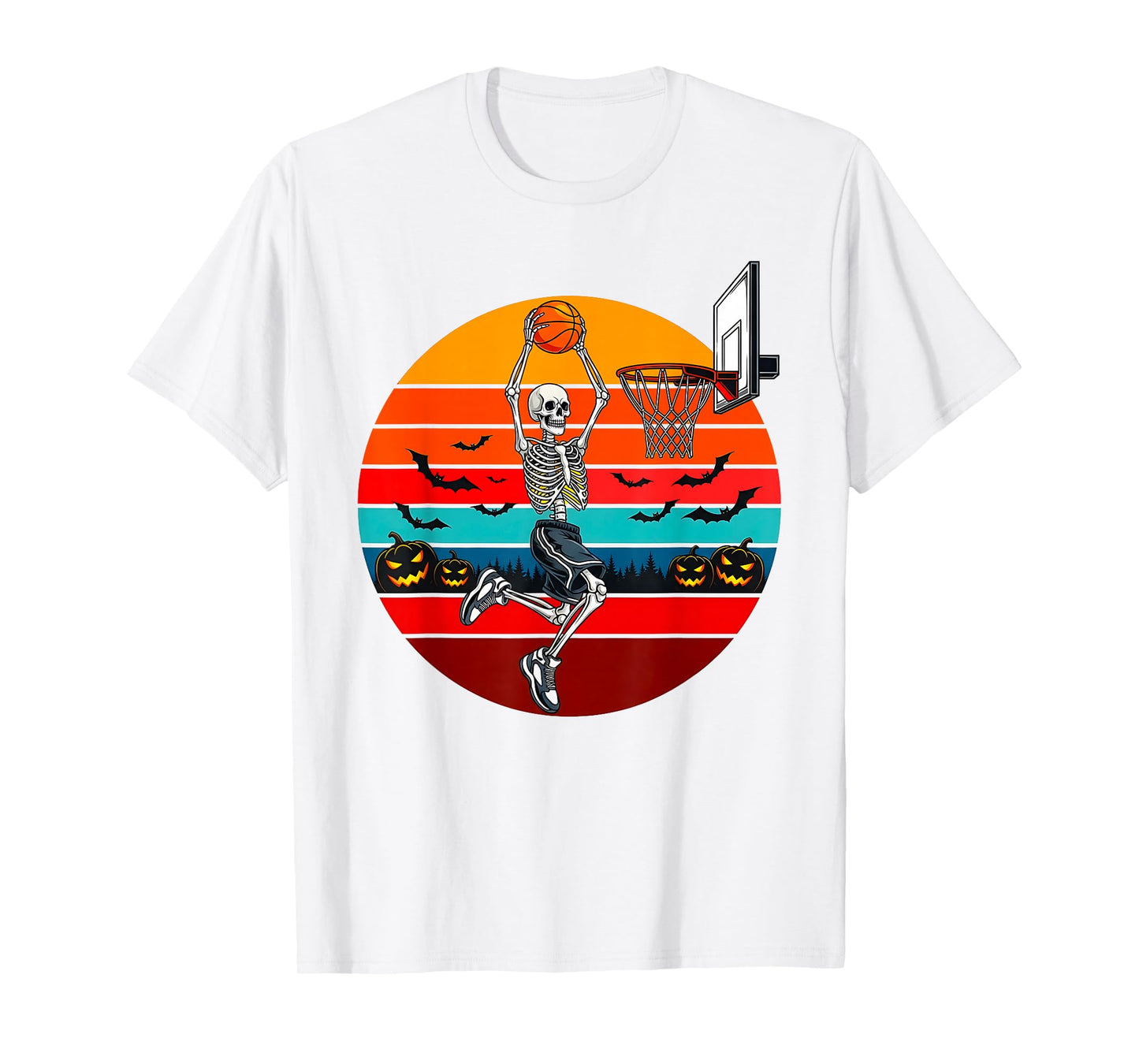 Skeleton Basketball Player Halloween Funny Spooky Costume T-Shirt