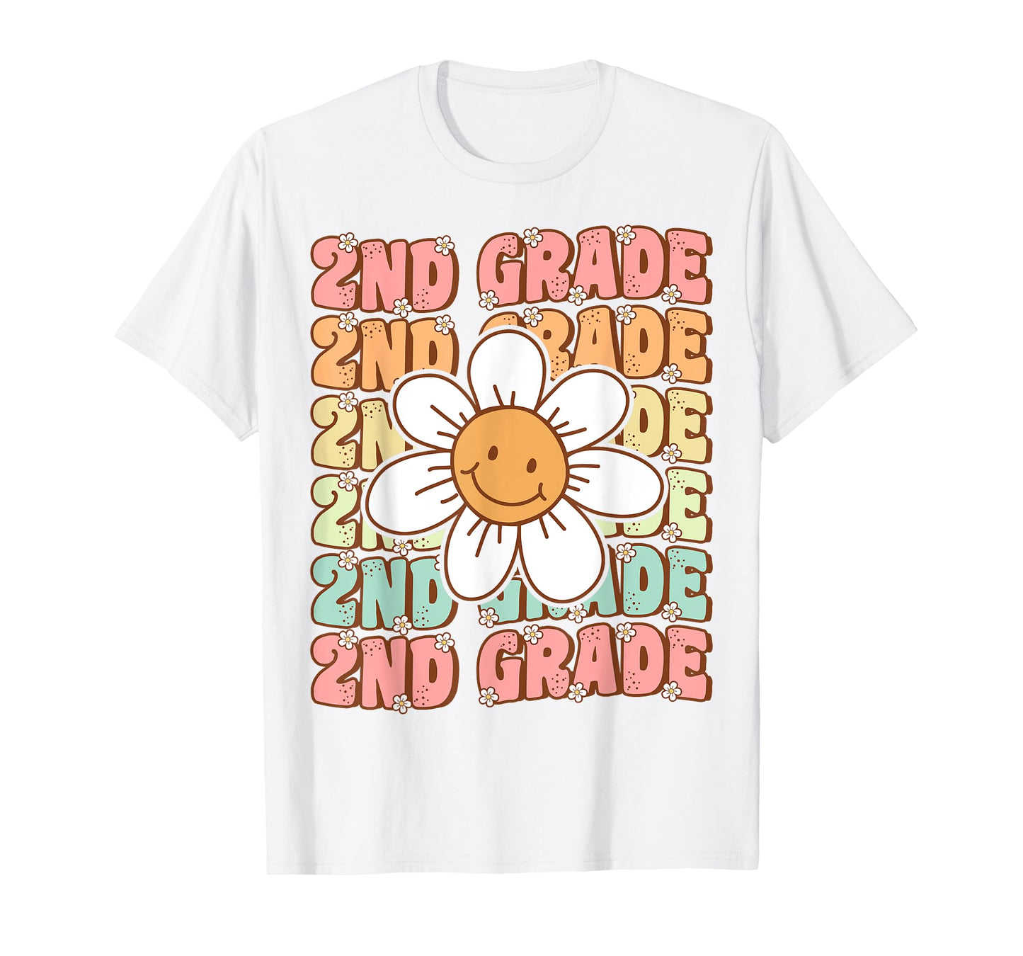 Groovy 2nd Grade Back To School First Day of Second Grade T-Shirt