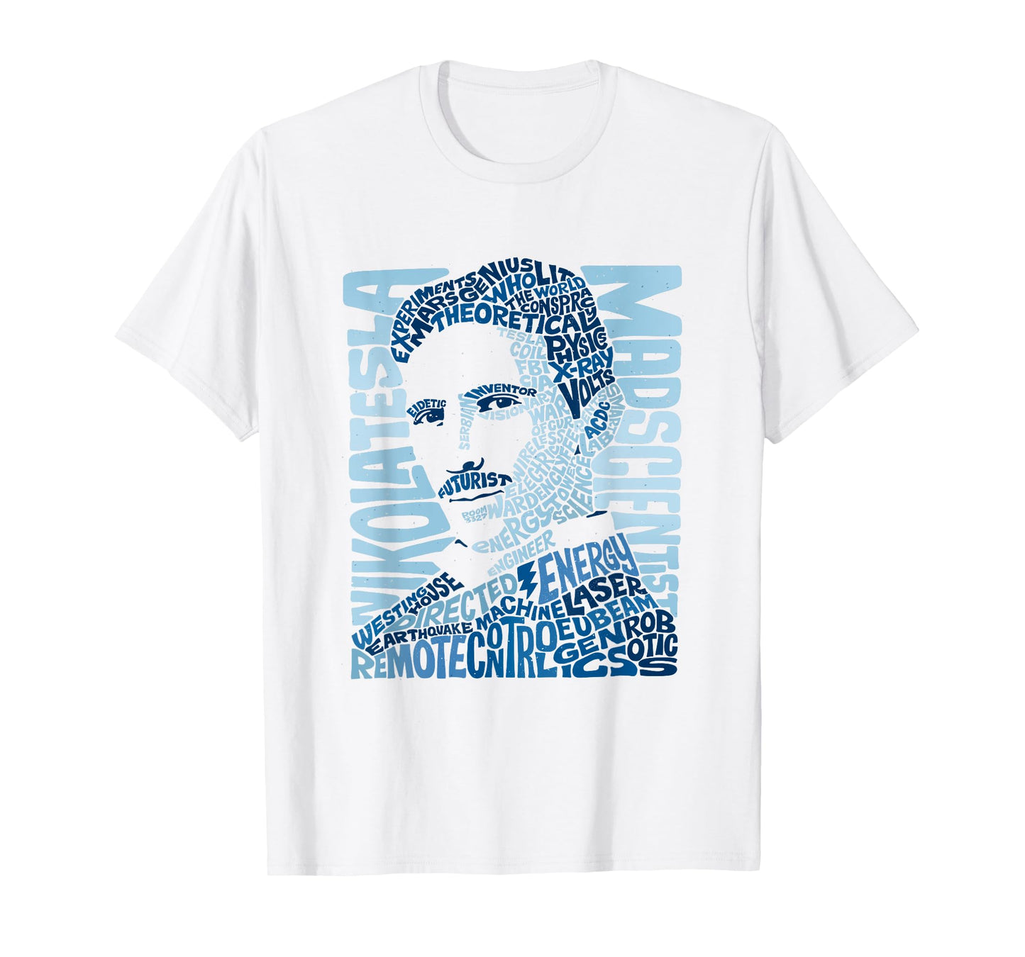 Nikola Tesla Illustration T-shirt by Glitschika Designs T-Shirt