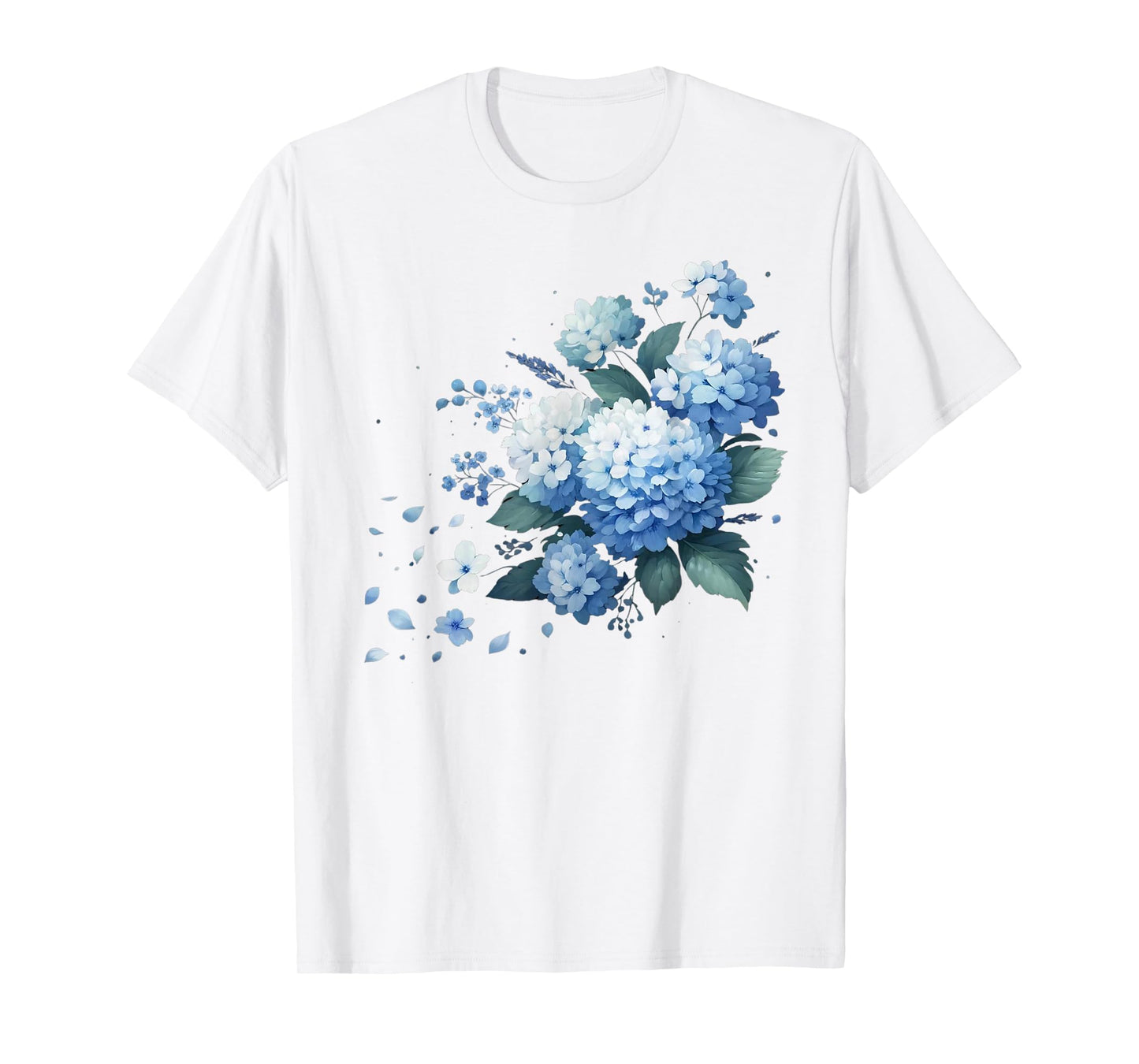 Watercolor Blue Hydrangeas T-Shirt
