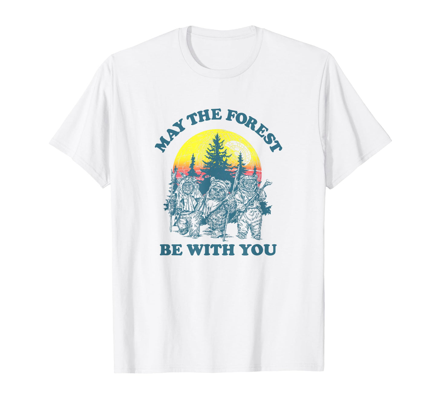 Star Wars Ewok Sunset May The Forest Be With You Earth Day T-Shirt