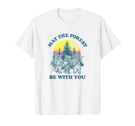Star Wars Ewok Sunset May The Forest Be With You Earth Day T-Shirt