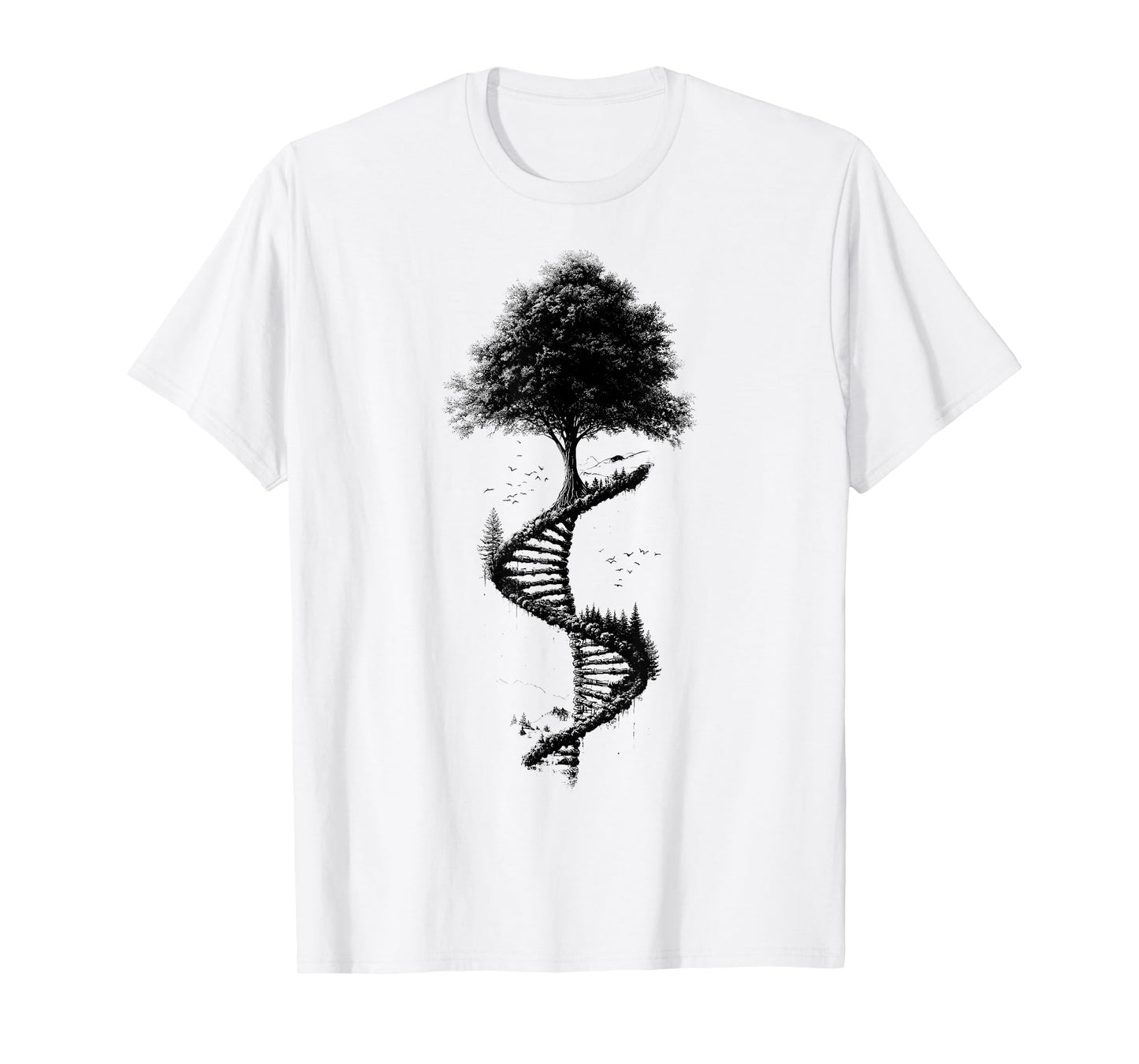 Tree DNA Nature Symbolic Artistic Surreal Graphic T-Shirt