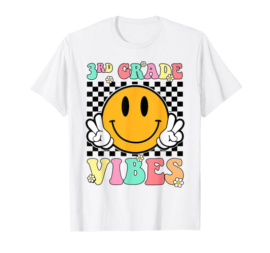 3rd Grade Vibes Back To School First Day Teachers Kids T-Shirt
