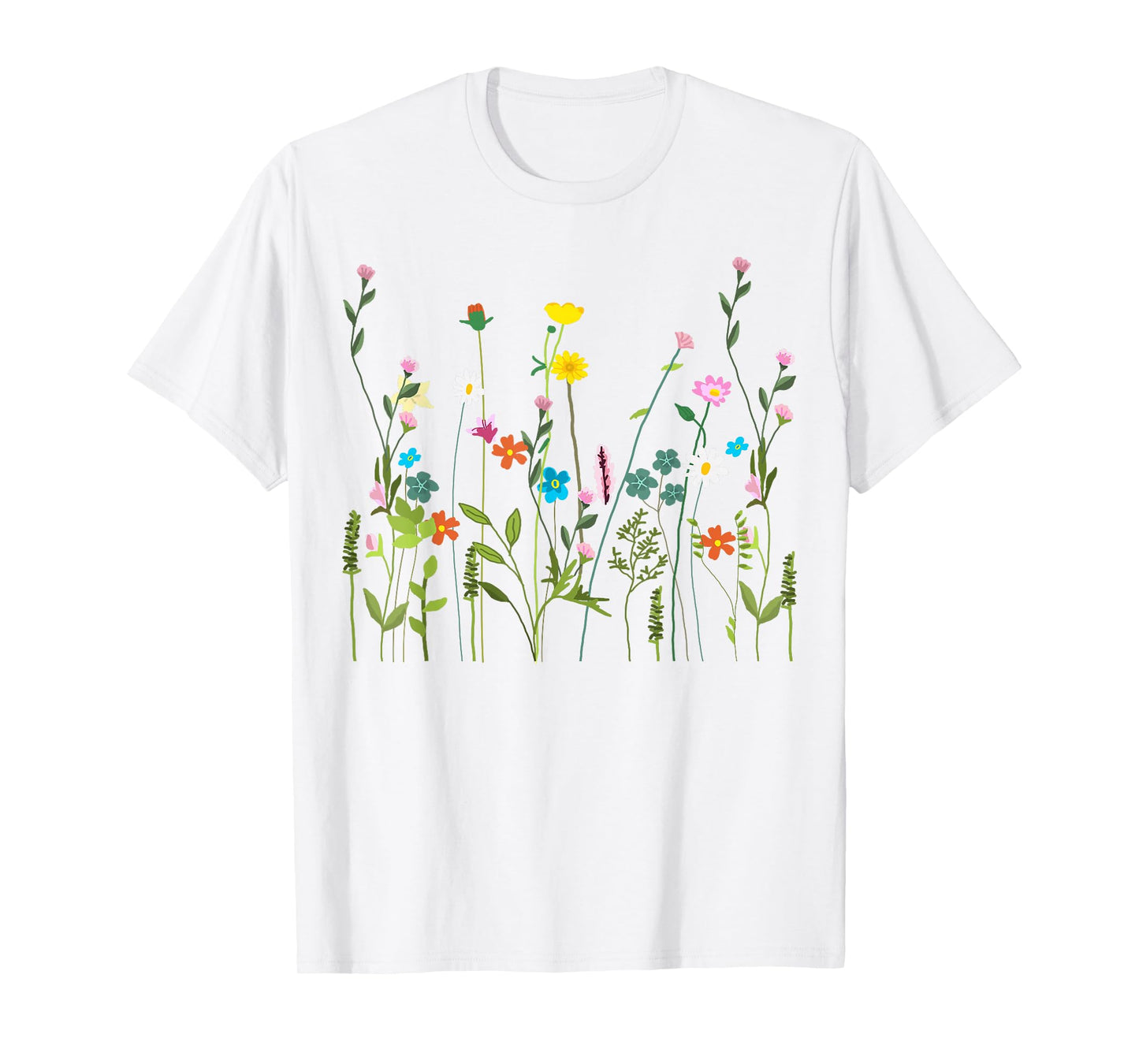 Women Wildflower Different Flowers Beautiful Floral Graphic T-Shirt