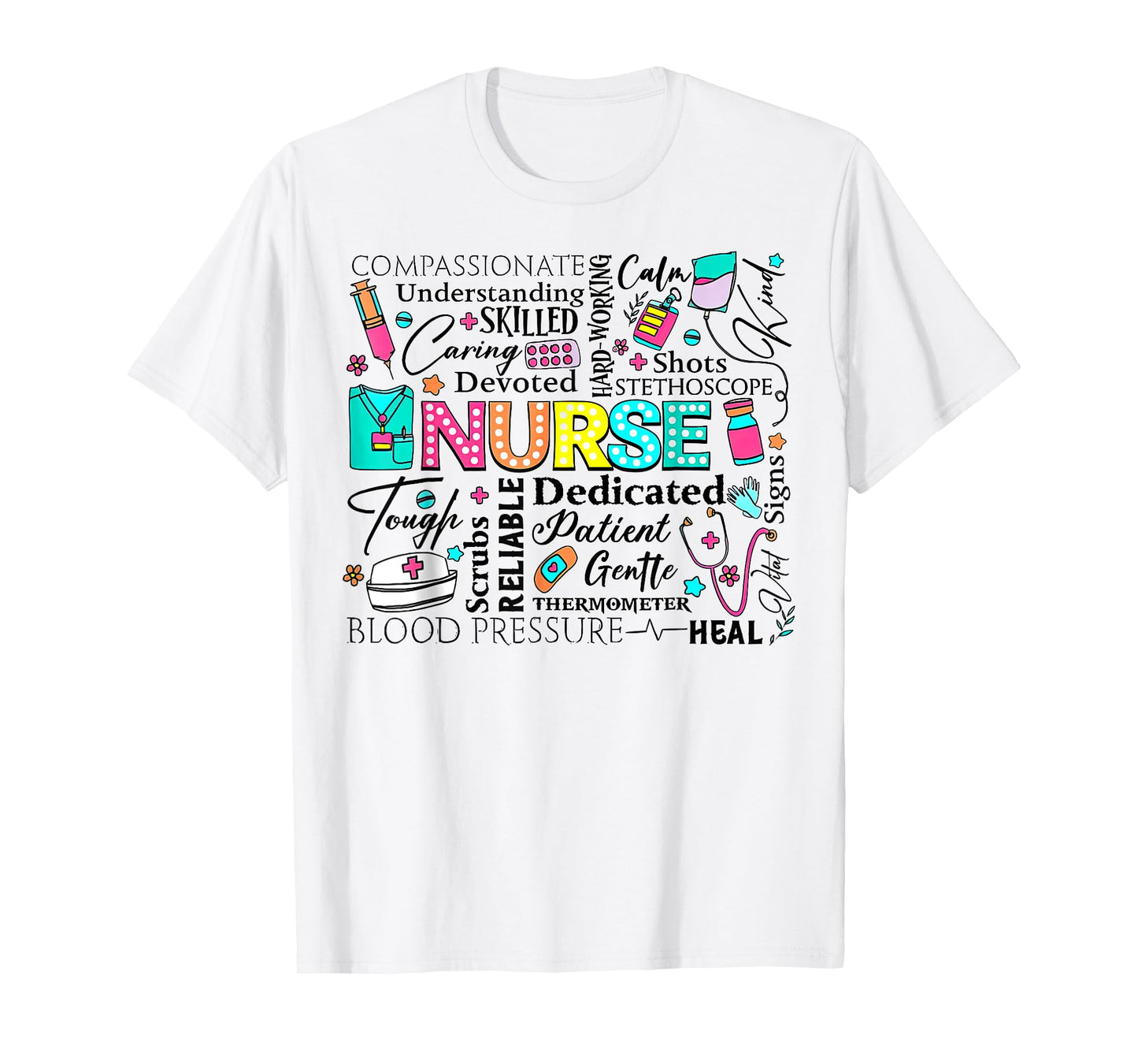 Retro Nurse Word, Nurse Life, Nurse stuff doodles T-Shirt