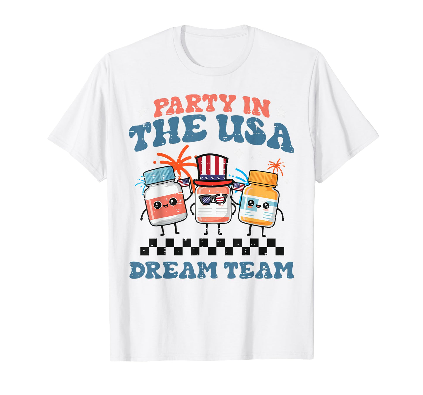 4th Of July Nurse Party Dream USA Team Scrub Top Women T-Shirt