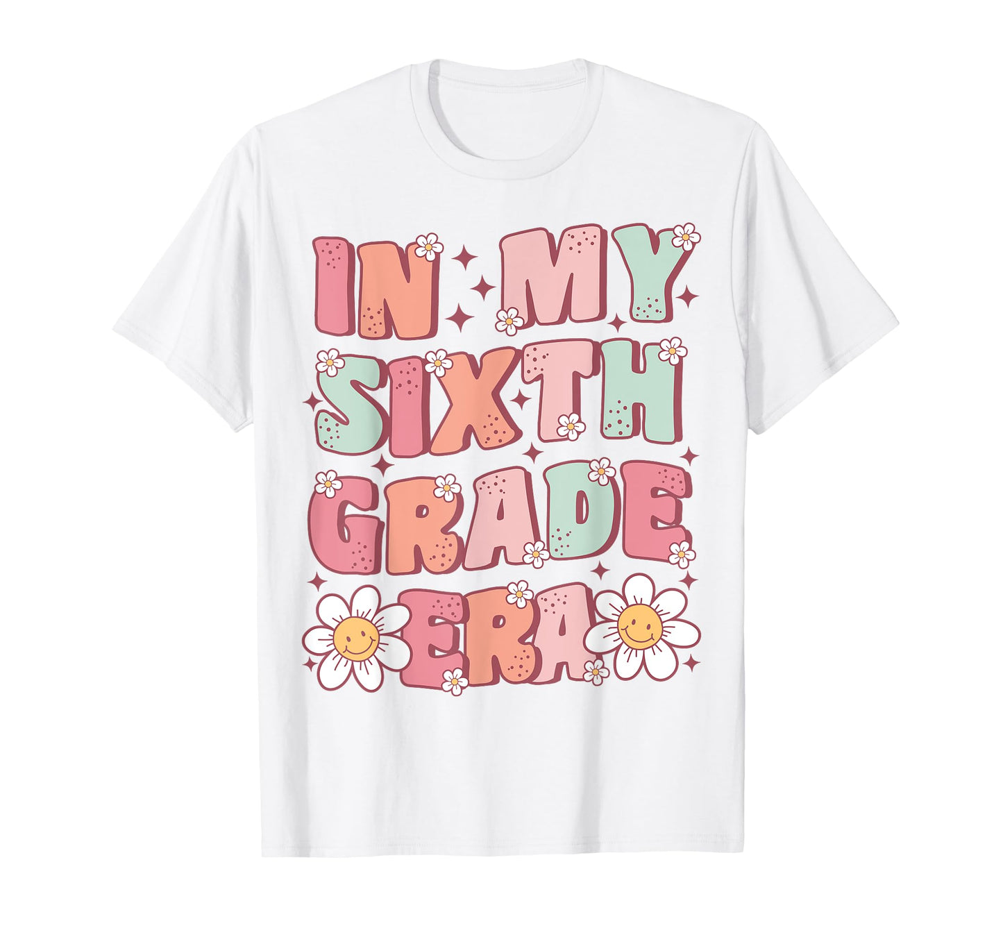 In My Sixth Grade Era Cute Groovy 6th Grade Back to School T-Shirt