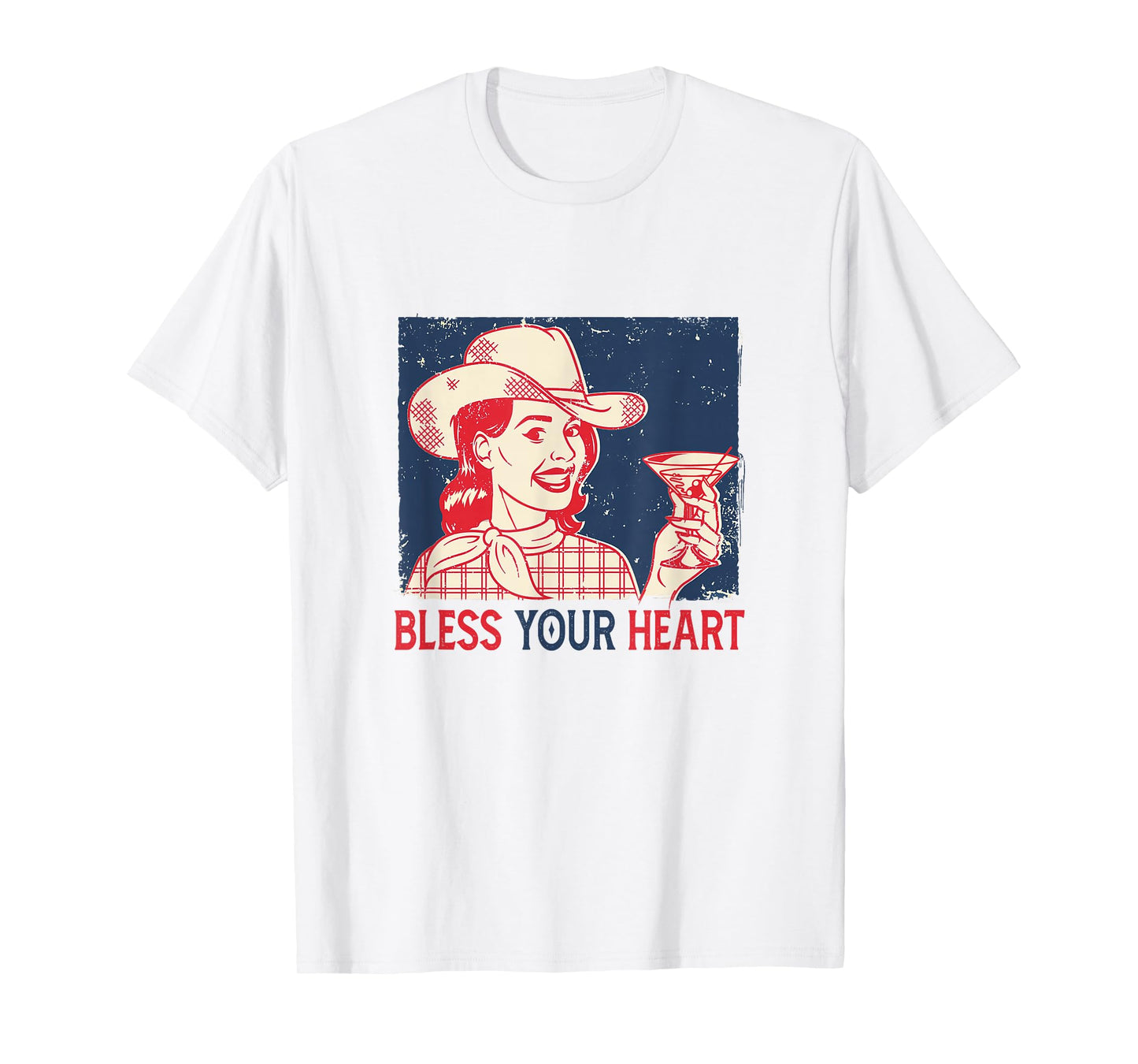 Blessed Your Heart Western Life Country Girls Vintage Style T-Shirt