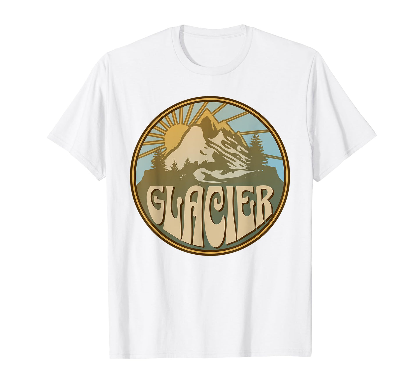 Glacier Montana Nature Mountains Hiking Outdoors T-Shirt