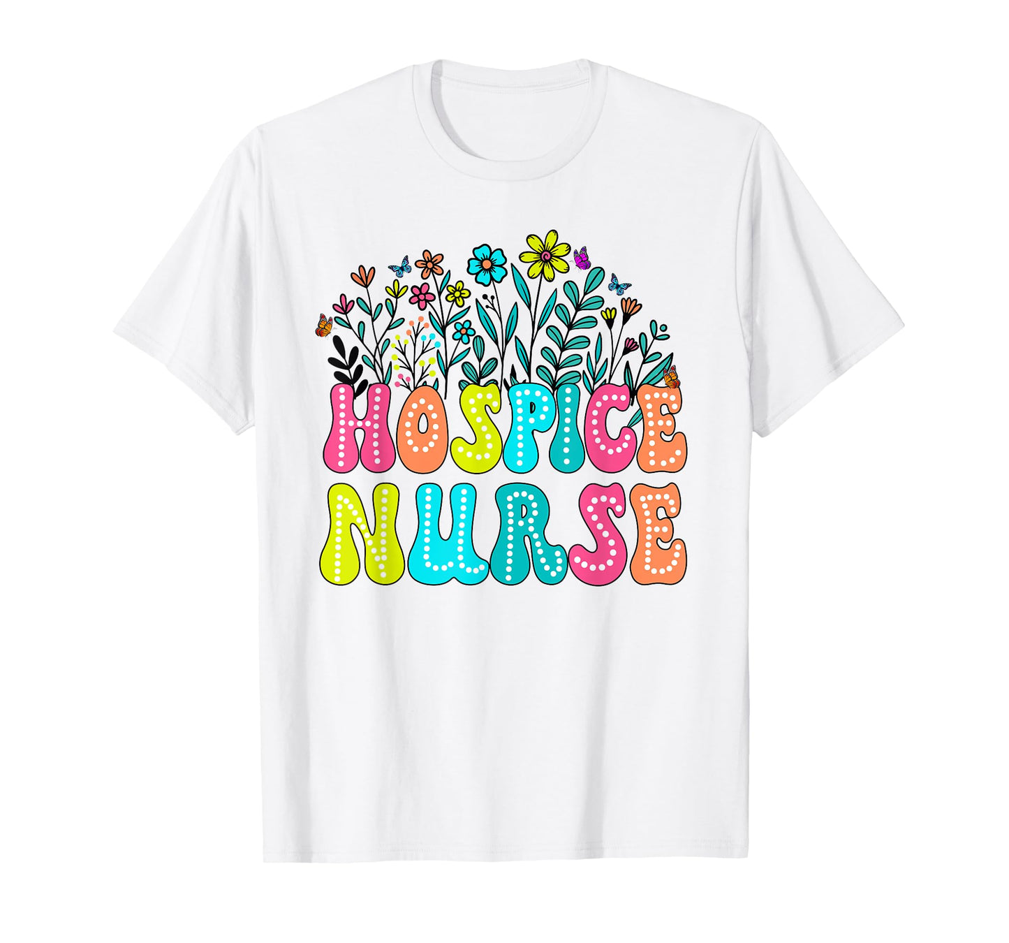 Hospice Nurse Week Groovy Wildflower Appreciation Day Women T-Shirt