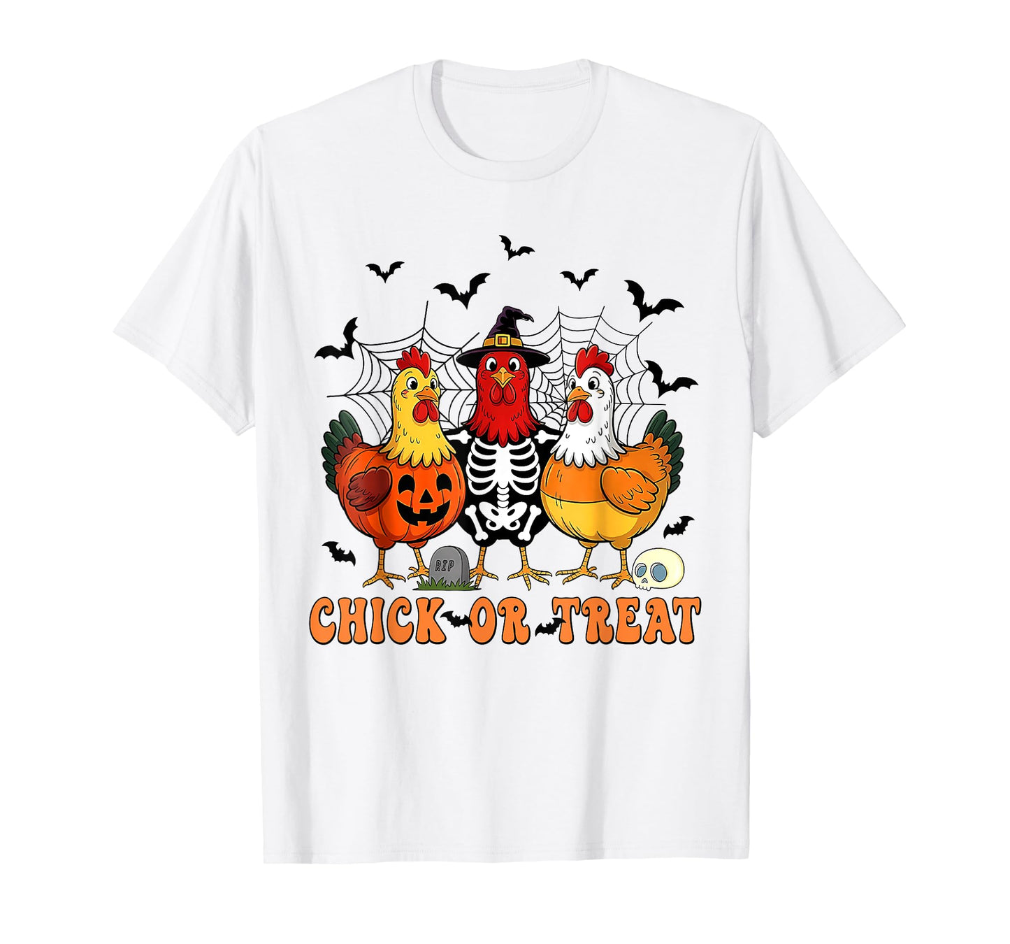 Halloween Chicken Skeleton Chick Or Treat Spooky Season T-Shirt
