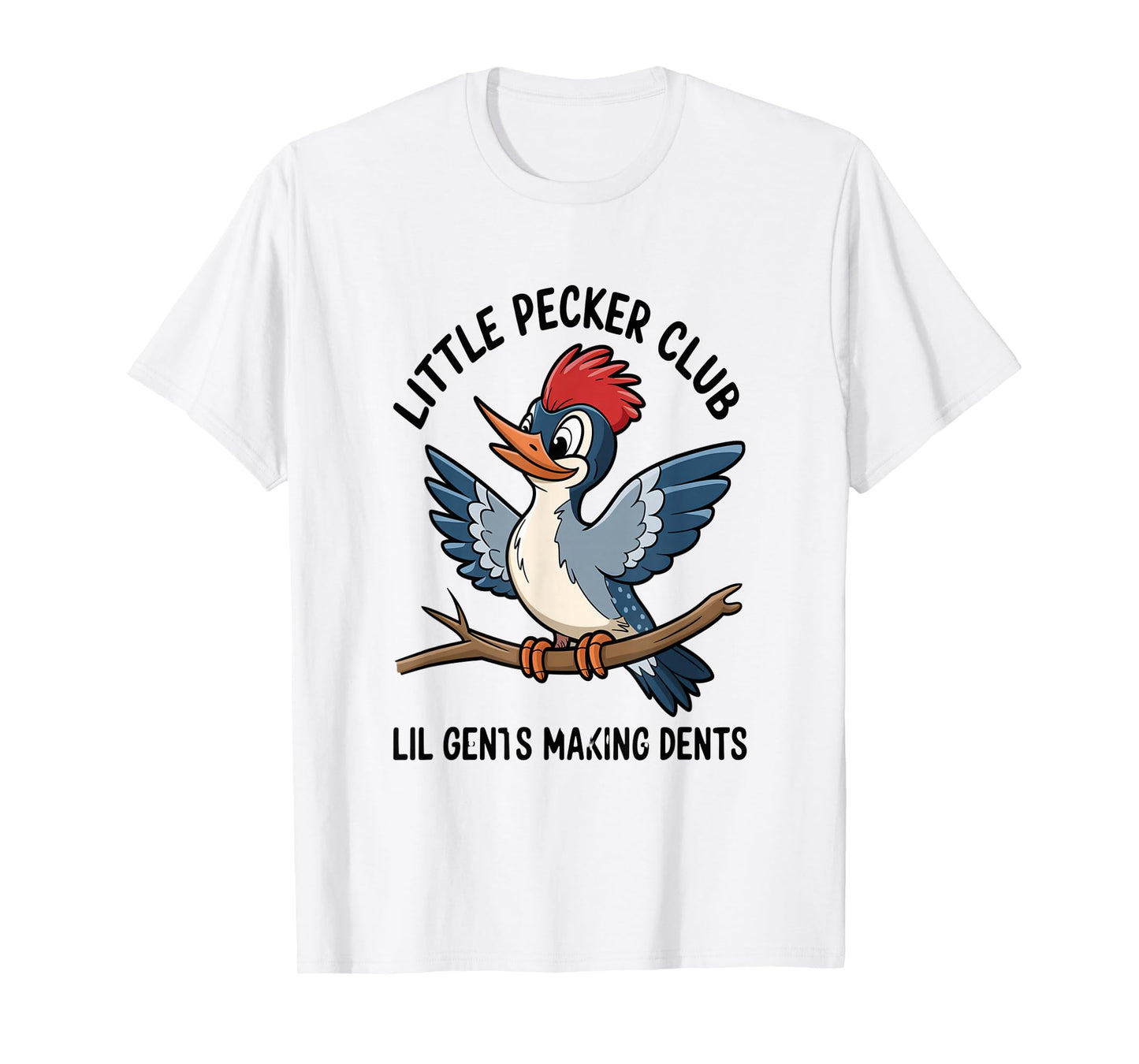 Cute Cartoon Woodpecker Club Nature Lovers T-Shirt