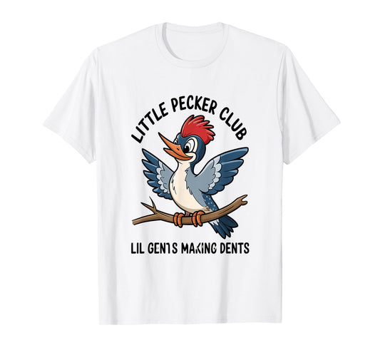 Cute Cartoon Woodpecker Club Nature Lovers T-Shirt