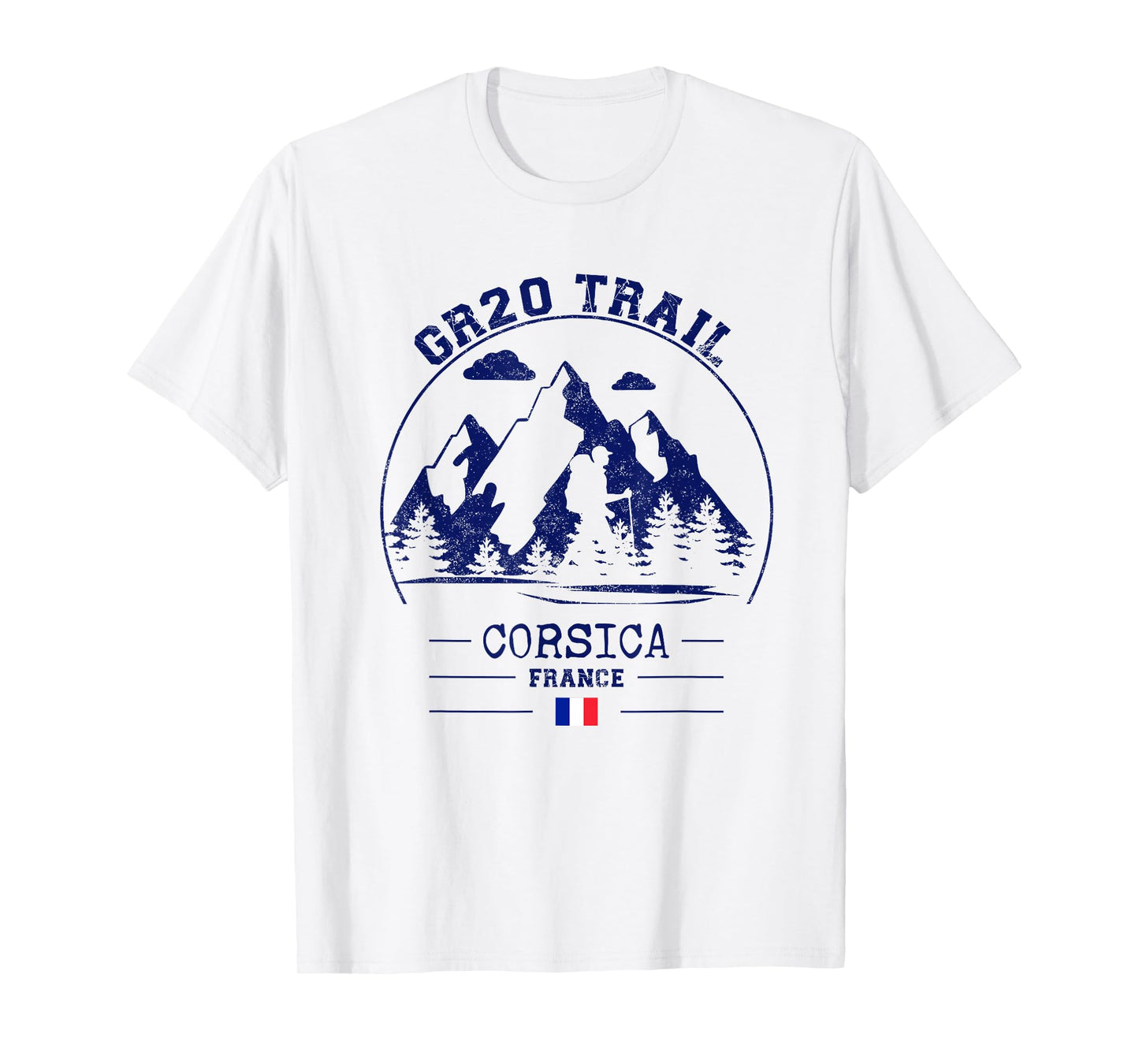 GR20 Trail Corsica France Hiking French Flag Trekking T-Shirt