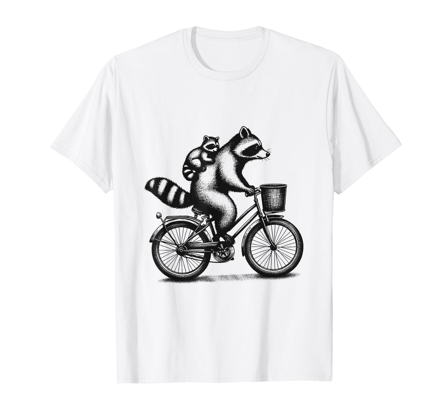 Retro Bike Racoon - Raccoon Ride Bicycle with Child T-Shirt