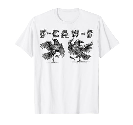Couples F-Caw-F Crow Meme Flower for Halloween Style T-Shirt